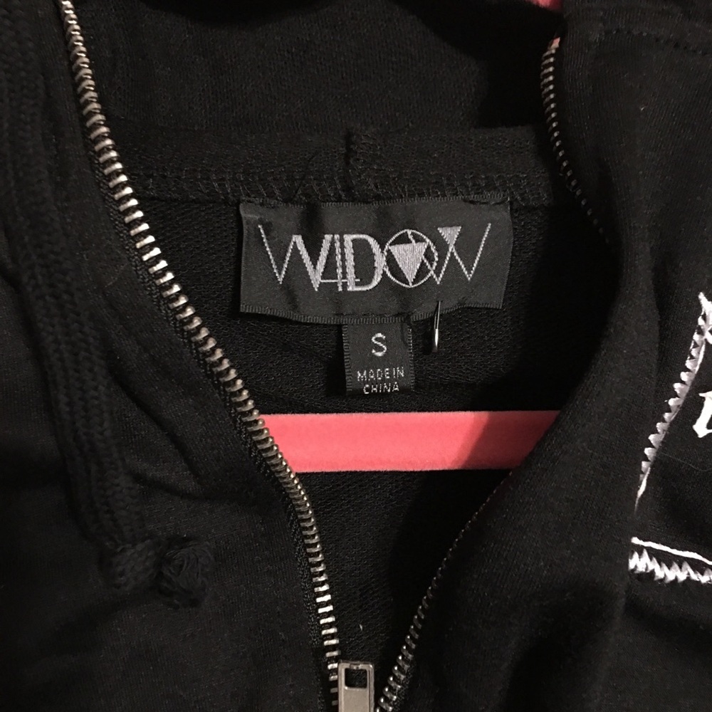 Widow Striped Zip-Front Hoodie - Picture 6 of 6